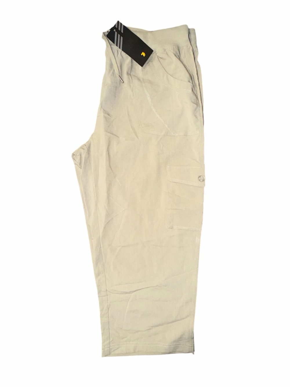 NWT TBY Outdoorsports Size 2XL Khaki Cargo Capri Pants Cropped